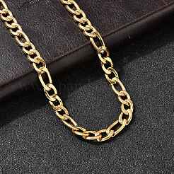 7 мм 304 нержавеющая сталь Фигаро цепочки ожерелья для женщин мужчин&nbsp;NJEW-B134-04A-G