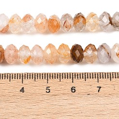 Натуральный желтый гематоидный кварц/золотые целебные кварцевые бусины нити&nbsp;G-C259-A40-5x8mm