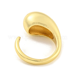 Открытая манжета из латуни с микропаве из прозрачного кубического циркония для женщин&nbsp;LS-RJEW-M173-02B-G