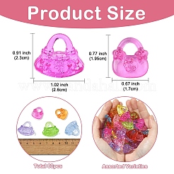 60шт 2 стиля прозрачные акриловые подвески&nbsp;TACR-YW0003-38