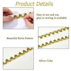 Нейлон и отделка из золотистого металлического кружева&nbsp;OCOR-WH0070-225A