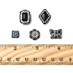 100шт 5 стиля непрозрачные акриловые бусины&nbsp;OACR-FS0002-06