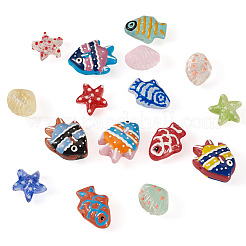 16 шт. нити из окрашенных стеклянных бусин 16 стилей&nbsp;LAMP-TA0001-81