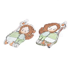 Прозрачные печатные акриловые большие подвески&nbsp;OACR-N133-007