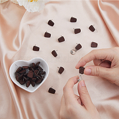 60 шт. деревянные серьги-гвоздики&nbsp;EJEW-FI0003-33C