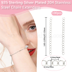 100 шт. удлинитель цепи из нержавеющей стали 304&nbsp;STAS-BBC0008-74