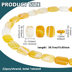 1 нить натурального полосатого агата/полосатого агата&nbsp;G-PH0003-18