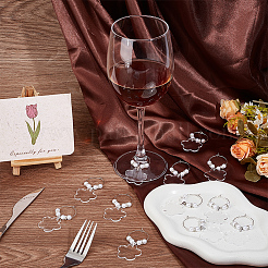 24 шт. подвески в виде цветка из акрила для бокала вина&nbsp;HJEW-BC00037