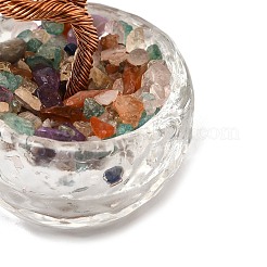 Натуральные желтые кварцевые чипсы украшения из дерева жизни&nbsp;DJEW-Q010-01A