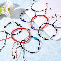 Регулируемые нейлоновые нитки плетеные браслеты из бусин&nbsp;BJEW-SZ0001-52