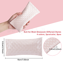 8шт 4-цветный футляр для очков из искусственной кожи AJEW-OC0002-87