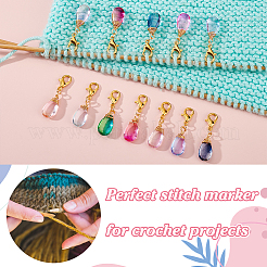 40шт стеклянные подвески украшения&nbsp;HJEW-GA0001-49