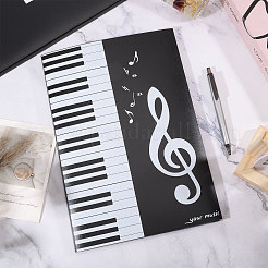 6-страничная папка с нотами для фортепиано из полипропилена&nbsp;AJEW-WH0609-433
