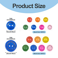 200 шт. 2 вида деревянных кнопок&nbsp;BUTT-TA0001-35