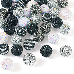 40 шт. 8 вида бусин из смоляных стразов&nbsp;RESI-CW0001-23