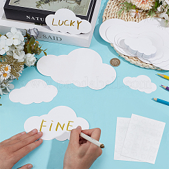 50 шт. 4 стиля бумаги для крафт-карт в форме облака&nbsp;DIY-OC0014-61
