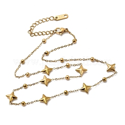 Ожерелья из нержавеющей стали 304 в виде звездных звеньев для женщин&nbsp;LS-NJEW-G181-07G