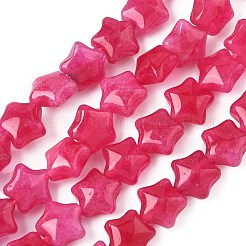 Окрашенные нити из натурального малайзийского нефрита в виде звездочек&nbsp;G-Z080-A01-03