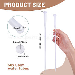 50 шт. полипропиленовые пластиковые трубки для цветов&nbsp;AJEW-GL0002-97A