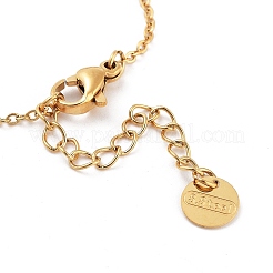 Браслеты-цепочки с имитацией драгоценных камней из цветочной смолы&nbsp;BJEW-K247-01G-02