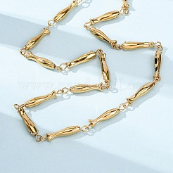 Женские ожерелья из цепочек-рыбок из нержавеющей стали 304&nbsp;NJEW-K299-01G