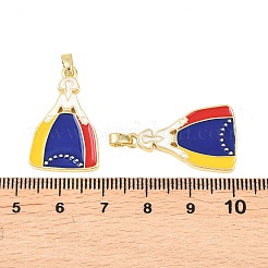 Латунь эмаль подвески&nbsp;KK-F931-15G