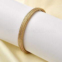 Плетеные браслеты-манжеты из нержавеющей стали 304 для женщин&nbsp;BJEW-A067-08G