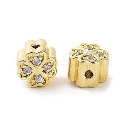 Латунные микро проложить кубического циркония бусы&nbsp;KK-C040-03G