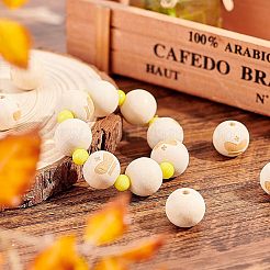 Незаконченные деревянные бусы&nbsp;WOOD-FH0001-03B