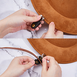 10 шт. ремни для кабеля из коровьей кожи&nbsp;HJEW-FH00224