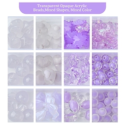 Прозрачные непрозрачные акриловые бусины&nbsp;OACR-FS0001-80