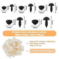 200 комплект из 20 пластиковых треугольных носов для безопасных поделок&nbsp;FIND-FH0006-74