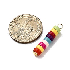 Подвески-колонны из окрашенной синтетической бирюзы&nbsp;PALLOY-JF04536-02