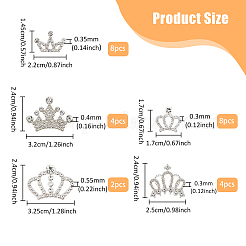26 шт. 5 стиля кабошонов из сплава со стразами&nbsp;FIND-FH0009-61