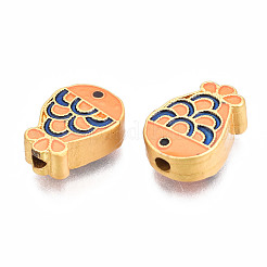 Рейка покрытие сплава эмалевые бусины&nbsp;ENAM-N056-037C