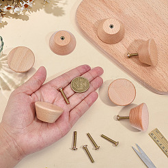 Круглая деревянная ручка для ящика&nbsp;AJEW-WH0816-328