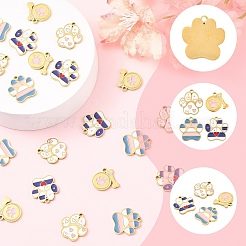 4 шт. 4 стиля эмалевых подвесок из нержавеющей стали 304&nbsp;STAS-YW0011-19