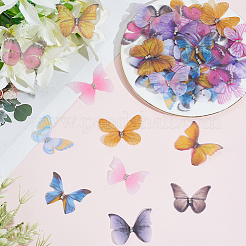 60 шт. 12 стиля 3D марлевые бабочки украшения аксессуары&nbsp;FIND-SP0020-64B