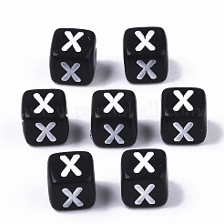 Непрозрачные акриловые бусины&nbsp;X-SACR-N002-01X