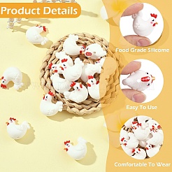 8шт силиконовые бусины на тему Дня независимости&nbsp;SIL-YW0002-39