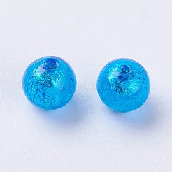 Бусины ручной работы бусины серебряной фольгой&nbsp;LAMP-J089-P09