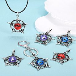 6шт 3 цвета стеклянные подвески&nbsp;FIND-SZ0003-01