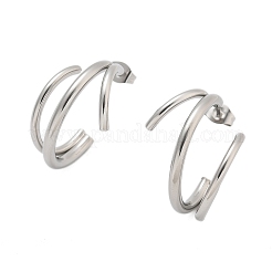 Серьги-гвоздики из нержавеющей стали 304 с тройным креплением&nbsp;EJEW-Z098-16P
