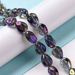 Прозрачные стеклянные бусины гальваническим пряди&nbsp;GLAA-C025-02N