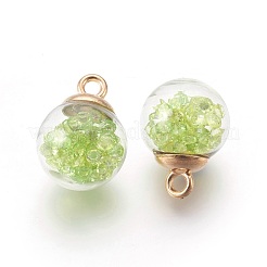 Прозрачные стеклянные бутылки подвески&nbsp;GLAA-L018-10