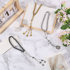 3 шт. браслеты с подвесками-узлами из сплава 3 цветов&nbsp;BJEW-PH0004-70