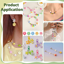 250шт 5 цвета непрозрачные акриловые бусины&nbsp;OACR-PH0004-71