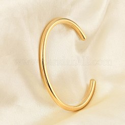 Ионное покрытие (ip) 304 нержавеющая сталь простые тонкие браслеты-манжеты&nbsp;X-BJEW-P296-02G