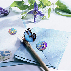 Латунная восковая печать штамп с ручкой&nbsp;AJEW-WH0184-1034