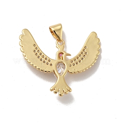 Птица латуни микро проложить Цирконом подвески&nbsp;KK-G419-32G